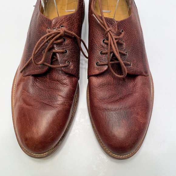 J. Shoes William Oxford Lace Up Brown Leather Shoes Size: 12